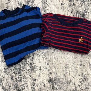 Striped Kids Shirts - Blue and Red